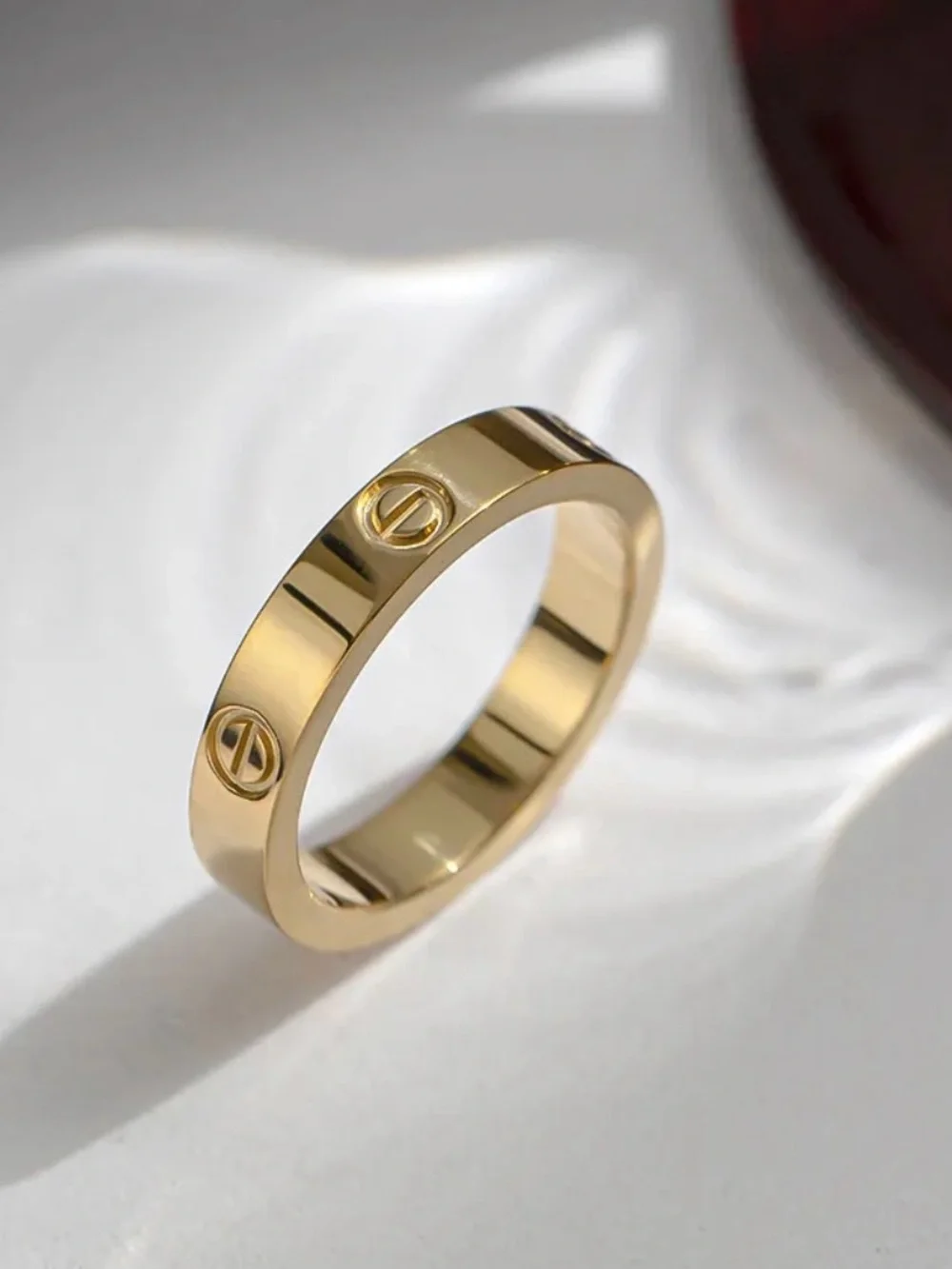 Generic Gold Screw Stainless Steel Ring